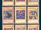 the cards are all different colors and designs on a blue background