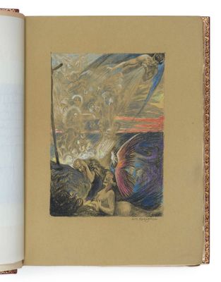 un livre ouvert sur lequel figurent un chat et un oiseau