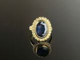 a sapphire and diamond ring
