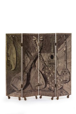 Piero FORNASETTI (1913-1988) Paravent "Strumenti Musicali & … - Photo 1