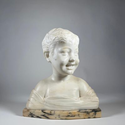 Guglielmo PUGI (1870-1915) Buste d'enfant souriant