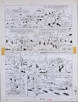 a black and white comic strip with cartoon characters on it