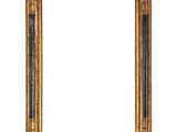 a gold frame with a black border and a white background