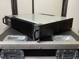 a black case that has two speakers on top of it
