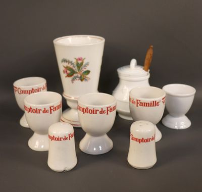 COMPTOIR DE FAMILLE pour Linvosges. Lot de quatre coquetiers…