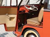 an orange and brown van parked on the side of the road