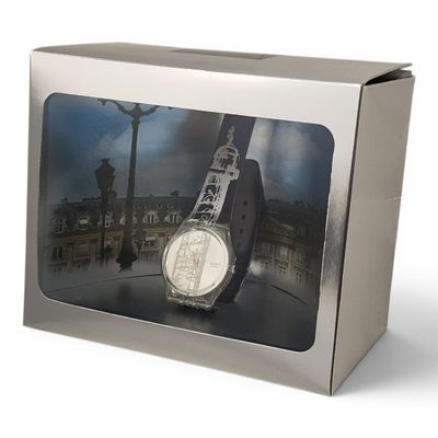 a picture of a watch in a box on a white background