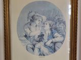 painting of a woman and a child sitting in a chair