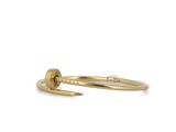 a gold hook ring with a single hook on the end