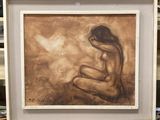 a picture of a painting of a woman holding a child