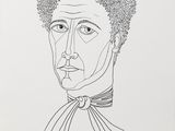 an image of a drawing of a woman with curly hair