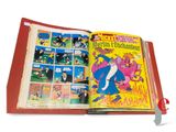 an open book with a picture of a cartoon character on it