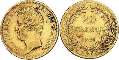 a gold coin with a woman ' s head and laurels on it