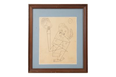 École Française du XXe. Composition. Mine de plomb sur papie…