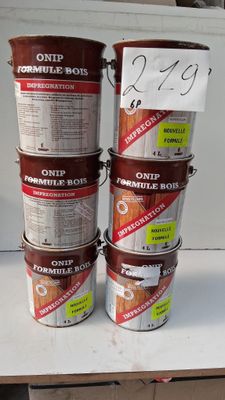 Lot de 6 pots d’imprégnation bois ONIP Formule Bois, 4 L cha…