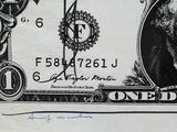 a picture of a one dollar bill with a picture of president george washington on it