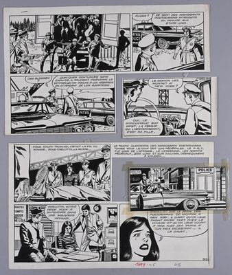 an image of a page from a comic strip with a picture of a woman in a car