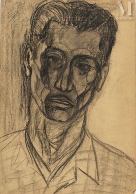 un vieux dessin d'un homme en chemise et cravate