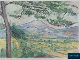 an image of a painting of a landscape with mountains in the background