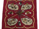 banda with a picture of horses and guns on a red background