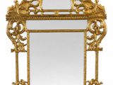 an image of a gold mirror on a white background