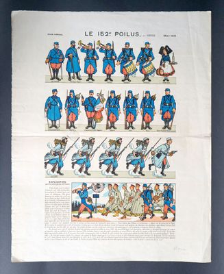 une image représentant un groupe de soldats en uniformes bleus