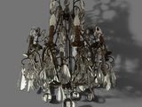 a chandelier that has a lot of crystal hanging from it