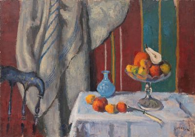Louis CHARRAT (1903-1971) Intérieur à la coupe de fruits et …
