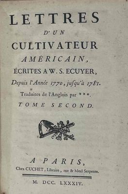 Michel Guillaume Jean DE CRÈVecoeur (1735-1813)