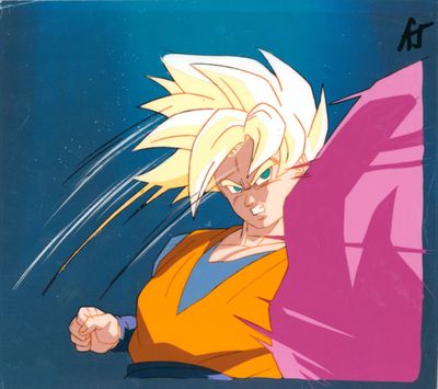 une image d'un tableau représentant Gohan, personnage de Dragon Ball