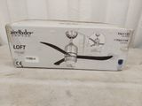 an image of a box with a ceiling fan inside of it
