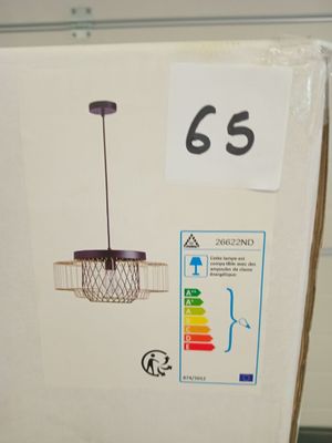 @@@ 2 suspensions cage métal noir et doré - NEUF EN CARTON -…