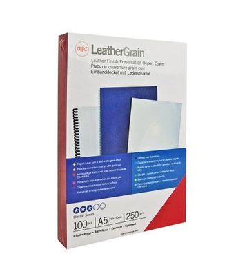 Lot de 25 - GBC - Plats de couverture LeatherGrain - A4 250g…