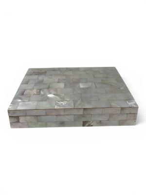 rectangular mother of pearl box with lid