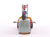 a toy forklift truck with a man on it
