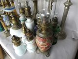 many different types of lamps on the table