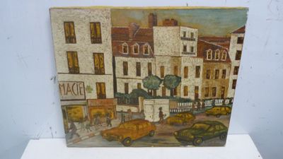 une image d'une peinture d'une rue de la ville