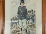 painting of a man in uniform standing in front of a group of soldiers