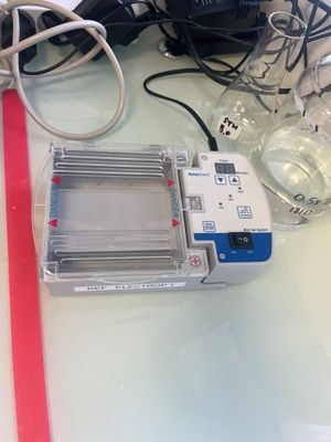 a table with a bunch of electronics on it