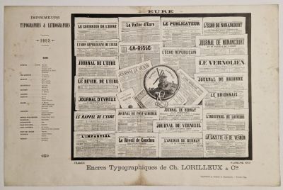 Imprimeurs, typographes et lithographes de l' Eure.