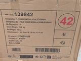 packaging of a cardboard box containing a calculator and a calculator clock