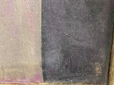 an image of a painting of a cat sitting on top of a wooden table