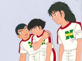 dessin représentant un groupe de jeunes hommes debout les uns à côté des autres