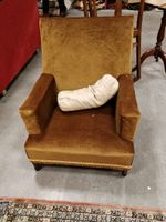 Fauteuil garni de velours ocre (photo 2)