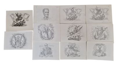 plusieurs dessins représentant un homme et une femme sur fond blanc