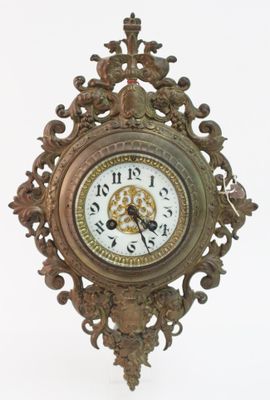Petit cartel d'applique en bronze à décor de fleurs et de ri…