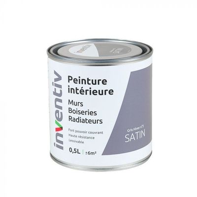 un pot de peinture satinée sur fond blanc, avec l'inscription « satin »