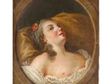 an image of a painting of a woman in a white dress