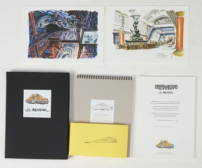 many different types of stationery on a white surface