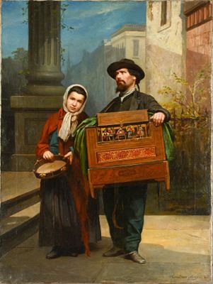 Constant MAYER (1832-1911) Musiciens ambulants (à New-York ?…